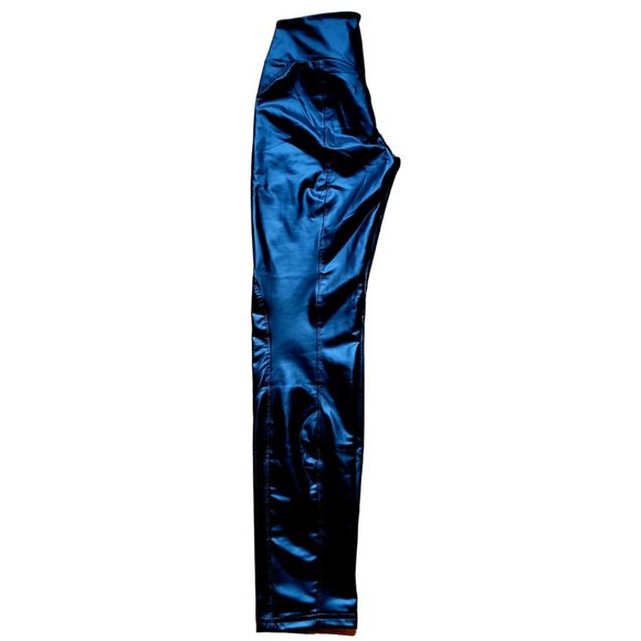 Women’s Faux Leather Black Pants Zipper-Front, Slightly Skinny, Small (NWOT) - Picture 7 of 9